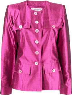 2000s single-breasted silk jacket