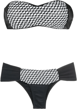ruched print bikini set