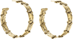 Ava textured large hoops