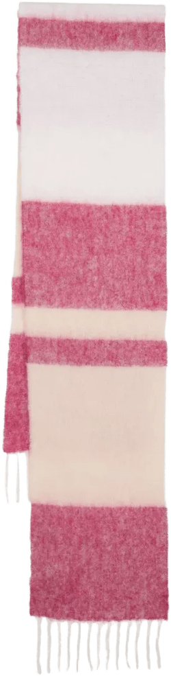 striped fringed scarf