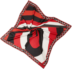 large Iride-print reversible silk scarf