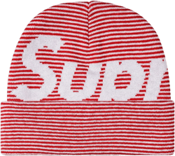 striped Big Logo beanie