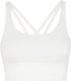 Energy Ribbed Stretch Sports Bra In White