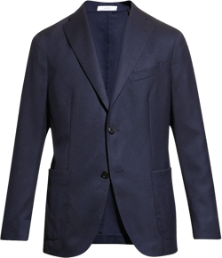 Men's Solid Wool Hopsack Blazer In Animal Print
