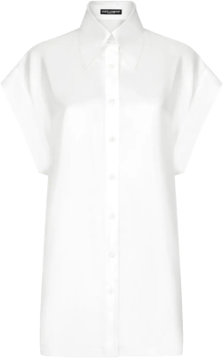 button-up silk shirt