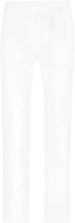 button-fastening linen-blend wide-leg trousers 