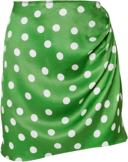 polka-dot print ruched skirt 
