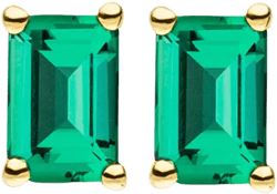 14kt yellow gold Eden emerald stud earrings
