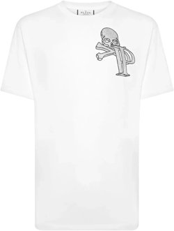 skull logo cotton T-shirt