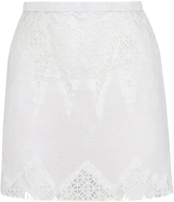 lace-detail mini skirt