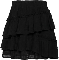 ruffled cotton-blend miniskirt