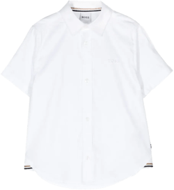 embroidered-logo cotton shirt