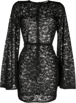 wide-sleeve lace minidress