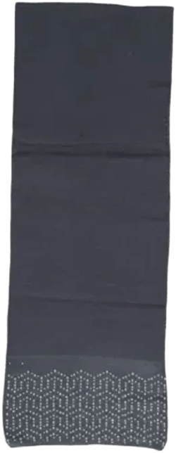 Gray Polyester Scarf In Black