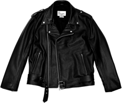 Black Men's Leather Biker Jacket