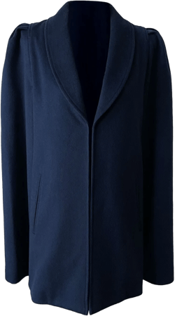Women's Wool Cashmere Marina Short Cape In Navy Blue