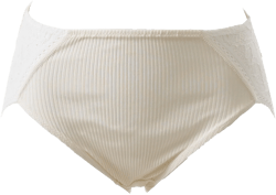 Women's Silk Accordion Back Lace Brief - White
