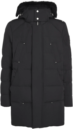Down-padded Cloud Parka Coat In Black