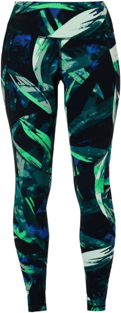 Womens Green Power Cropped Graphic-print Stretch-jersey Leggings