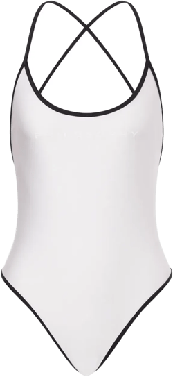 contrast-trim swimsuit