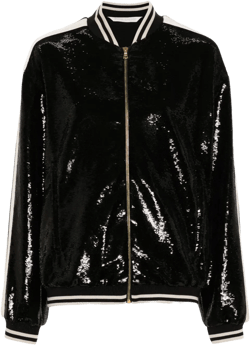 Sequined Bomber Jacket In Multicolor