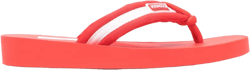 logo-patch striped flip flops