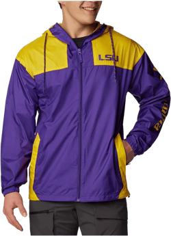 Men's Purple Lsu Tigers Flash Challenger Omni-shade Full-zip Windbreaker Hoodie Jacket