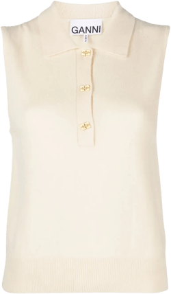 logo-buttons knitted vest