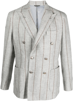 striped wool-blend blazer