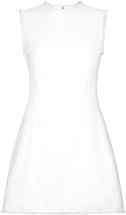 tweed sleeveless minidress