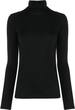 roll-neck cotton blouse