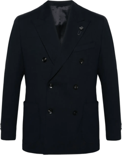 double-breasted wool blazer