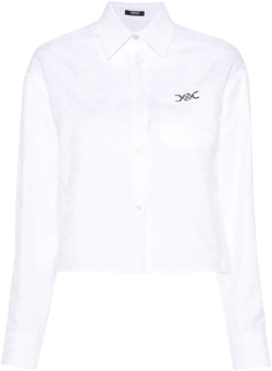 Barocco jacquard cropped shirt