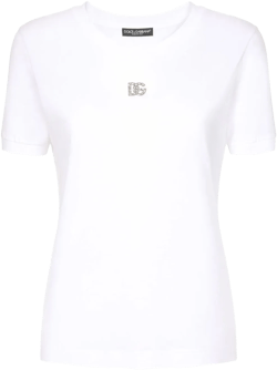 crystal-embellished cotton T-shirt