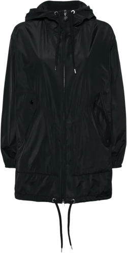 Mesh-panels Hooded Jacket In Black
