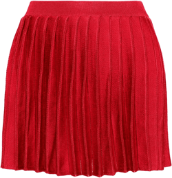pleated knitted mini skirt