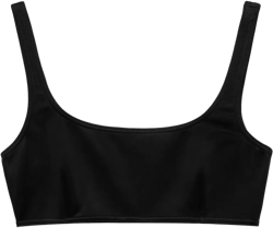 interlock-weave scoop-neck bikini top