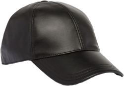 triangle-logo leather baseball cap