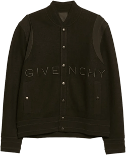 Black Varsity Bomber Jacket