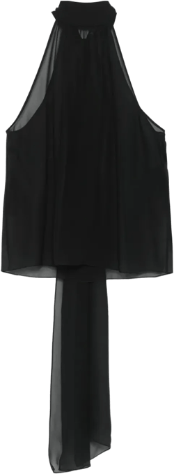 semi-sheer silk blouse 