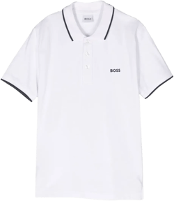 logo-embossed polo shirt