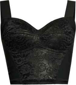 lace-trim corset top
