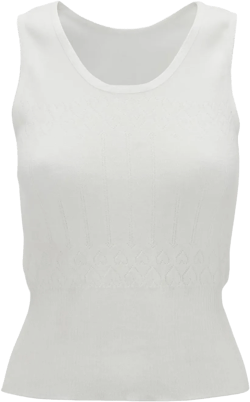 pointelle-knit tank top
