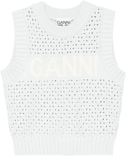 logo-intarsia vest