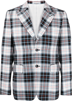 Padded-panel Wool Blazer In C Pattern
