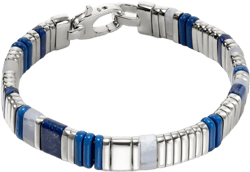 Colourblock chain lapis lazuli bracelet