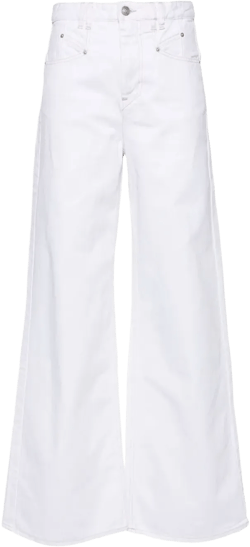 Lemony high-rise wide-leg jeans