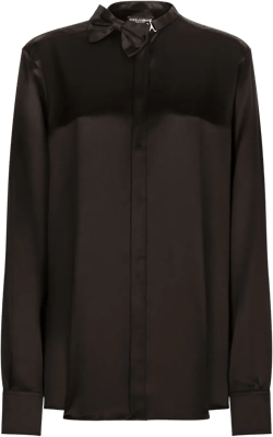 bow-detail long-sleeve shirt