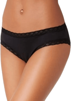 Bliss Lace-trim Cotton Brief Underwear 156058 In Black