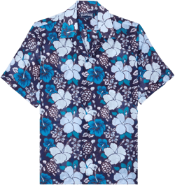 floral-print short-sleeve shirt